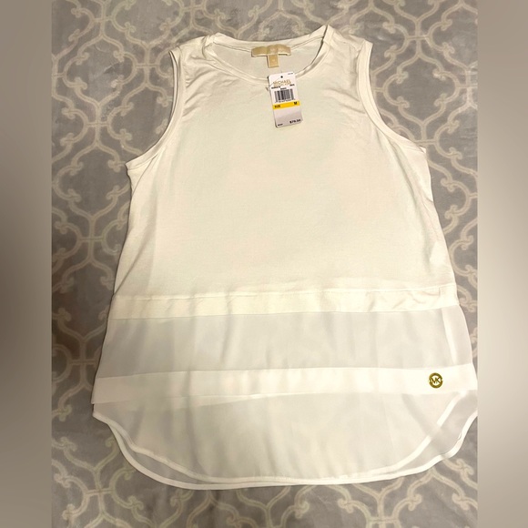Michael Kors Tops - Michael Kors, women’s white tank top, size medium. New with tags.